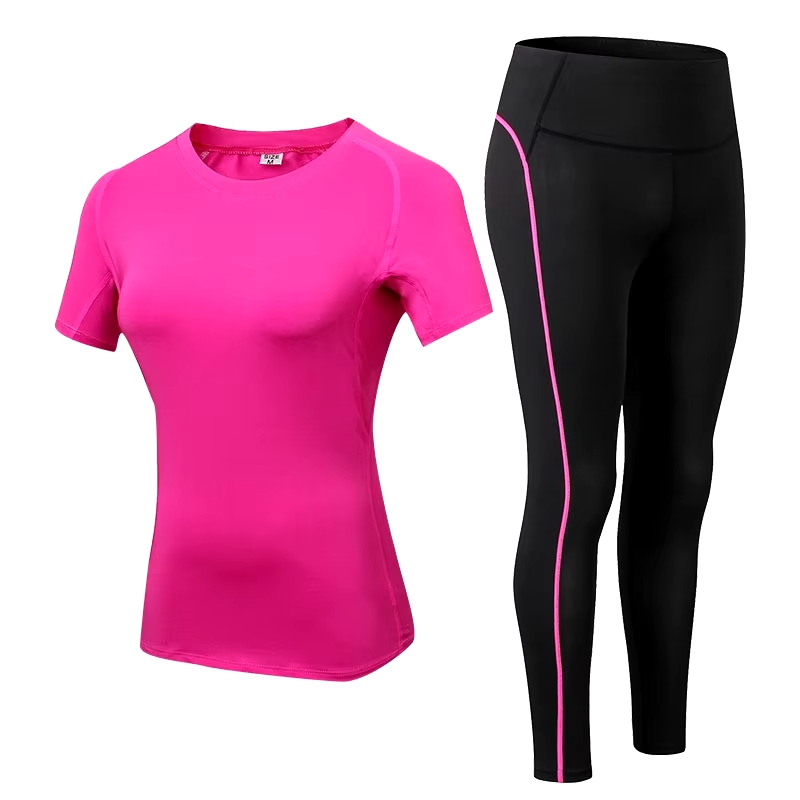 Sports Running Gym Top +Leggings Set Women - Image 2