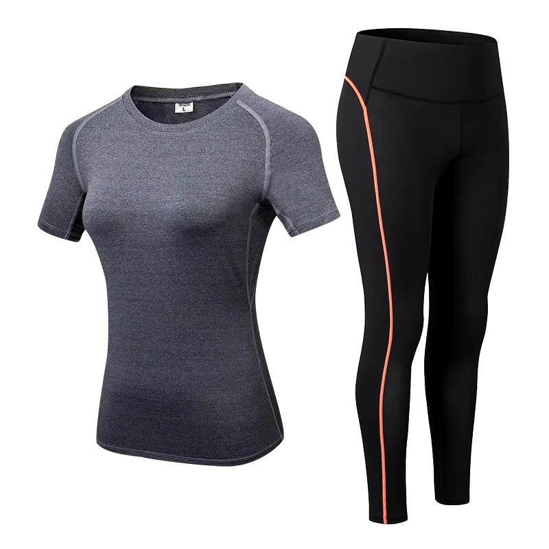 Sports Running Gym Top +Leggings Set Women - Image 3