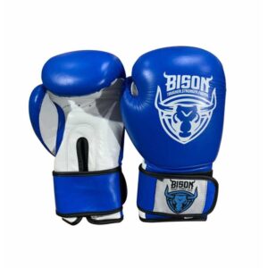Bison Boxing Gloves - A/Leather (Blue)