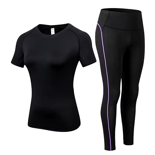 Sports Running Gym Top +Leggings Set Women